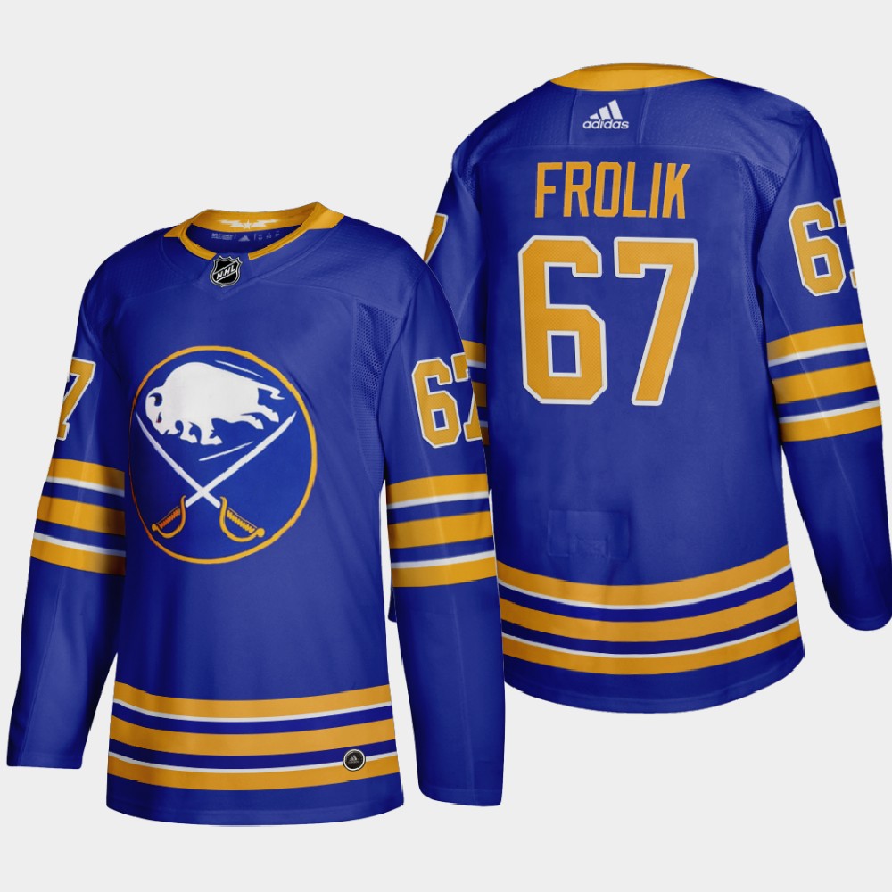 Buffalo Sabres #67 Michael Frolik Men Adidas 2020 Home Authentic Player Stitched NHL Jersey Royal Blue->buffalo sabres->NHL Jersey